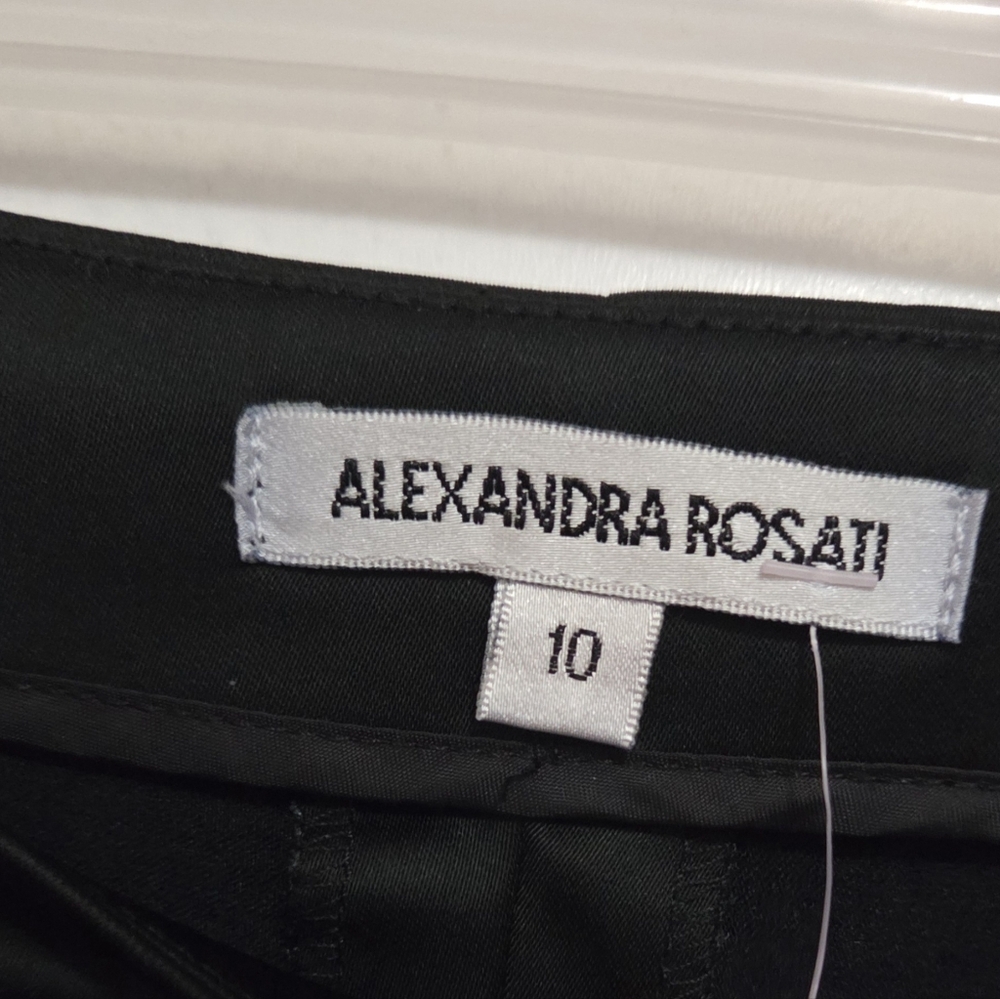 Alexadra Rosati Women's Black Satiny Pants Size 10 NWT - Picture 4 of 10